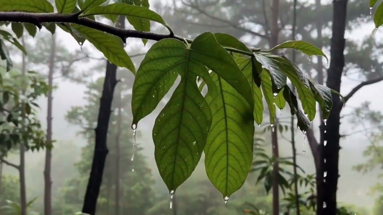 Heavy Rain on Leaves in the Forest | Deep Sleep & Study Ambience