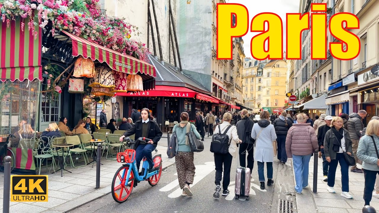 PARIS, FRANCE 🇫🇷-  4K HDR PARIS WALKING TOUR ☕️🥐 - 2 November 2025🍂 | PARIS 4K | A Walk In Paris