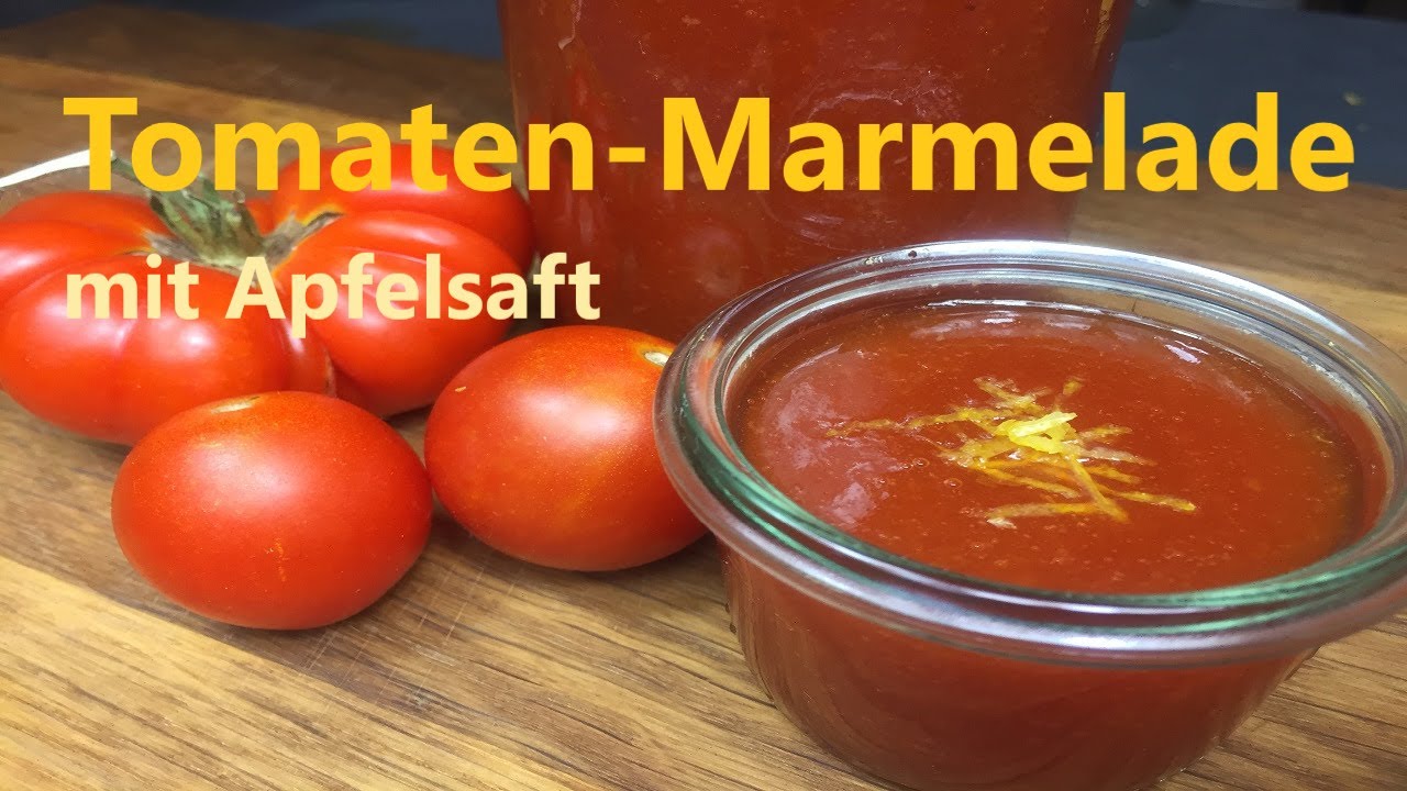Tomaten-Marmelade mit Apfelsaft - Tomaten einkochen Rezept