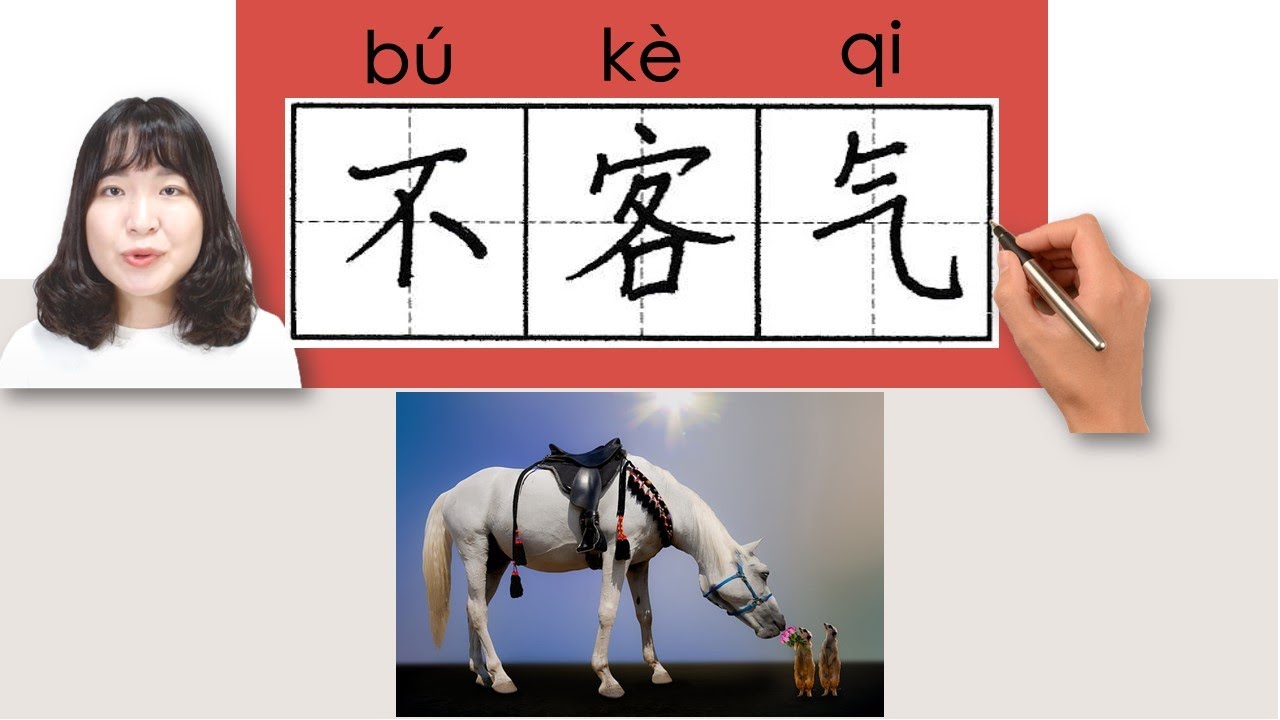 【NEW HSK1】#hsk1 _不客气/不客氣/bu keqi/(You're welcome)How to Pronounce & Write Chinese Vocabulary