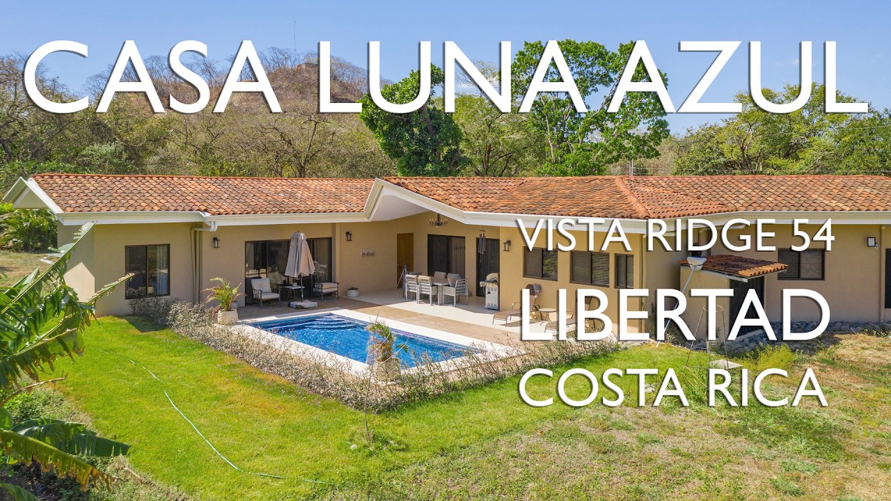 FOR SALE - CASA LUNA AZUL Vista Ridge 54 - 3 Bed Estate Property, Libertad, Guanacaste, Costa Rica