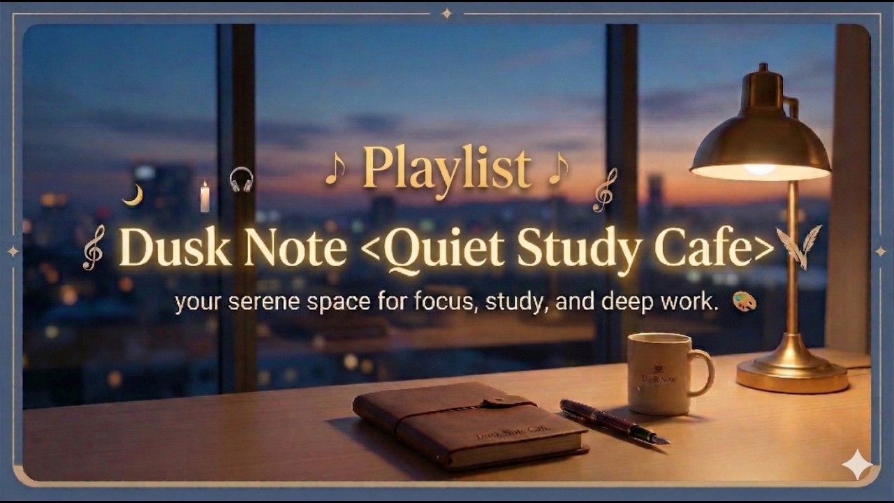 [Dusk Note_Playlist] 편안하게 하루 종일 틀어 놓고 집중 하기 좋은  음악 (광고X) ☕