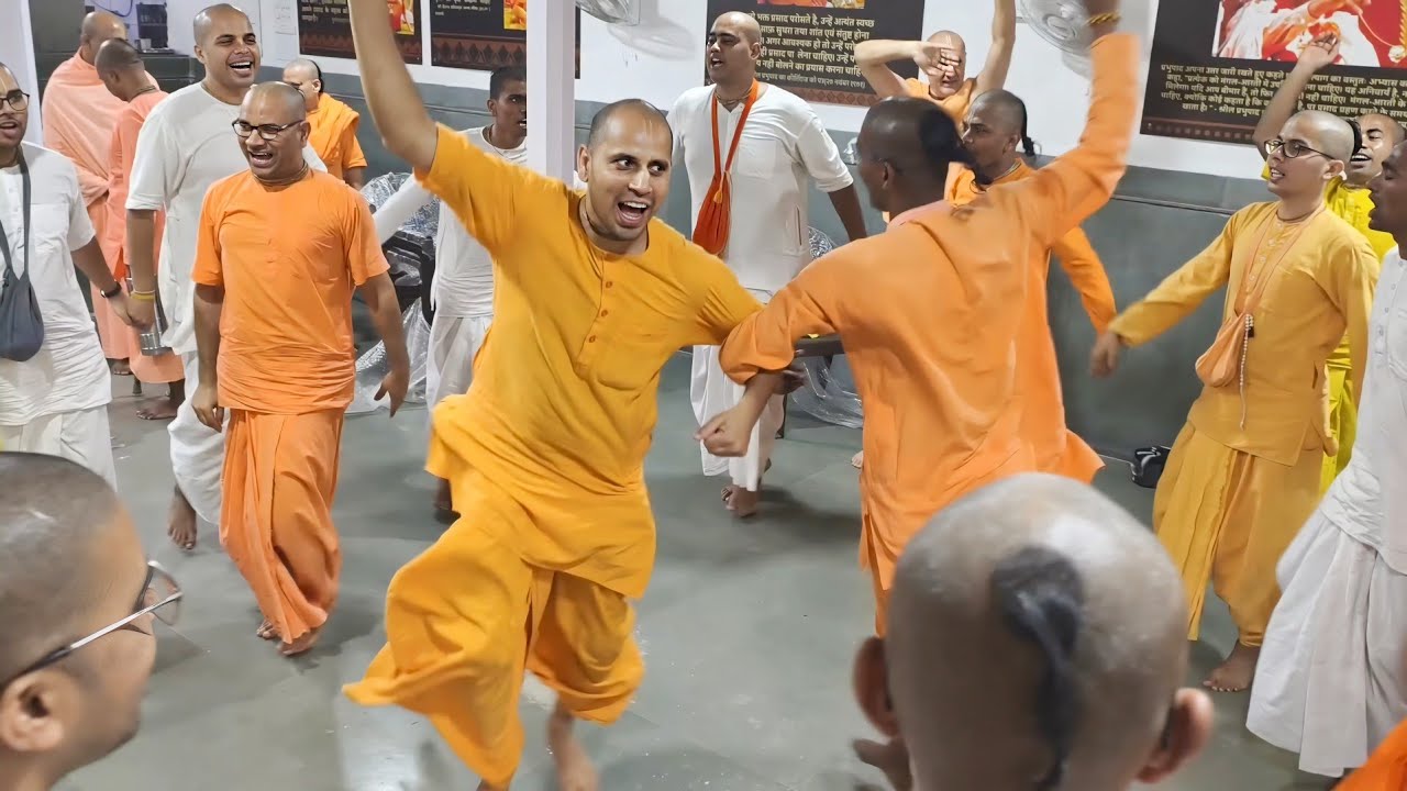 ISKCON-Juhu Devotees Dancing on Hare Krishna Mahamantra Kirtan..