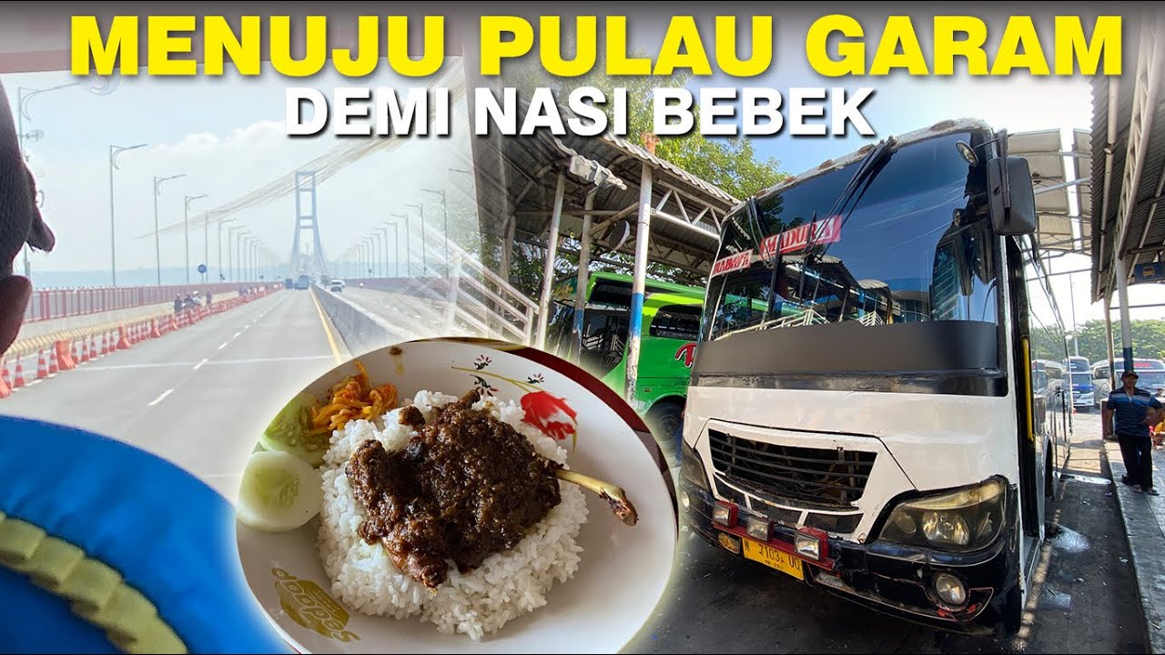 NAIK BUS KE MADURA DEMI NASI BEBEK | Trip Naik AKAS Surabaya - Madura & Kuliner Bebek Bumbu Hitam