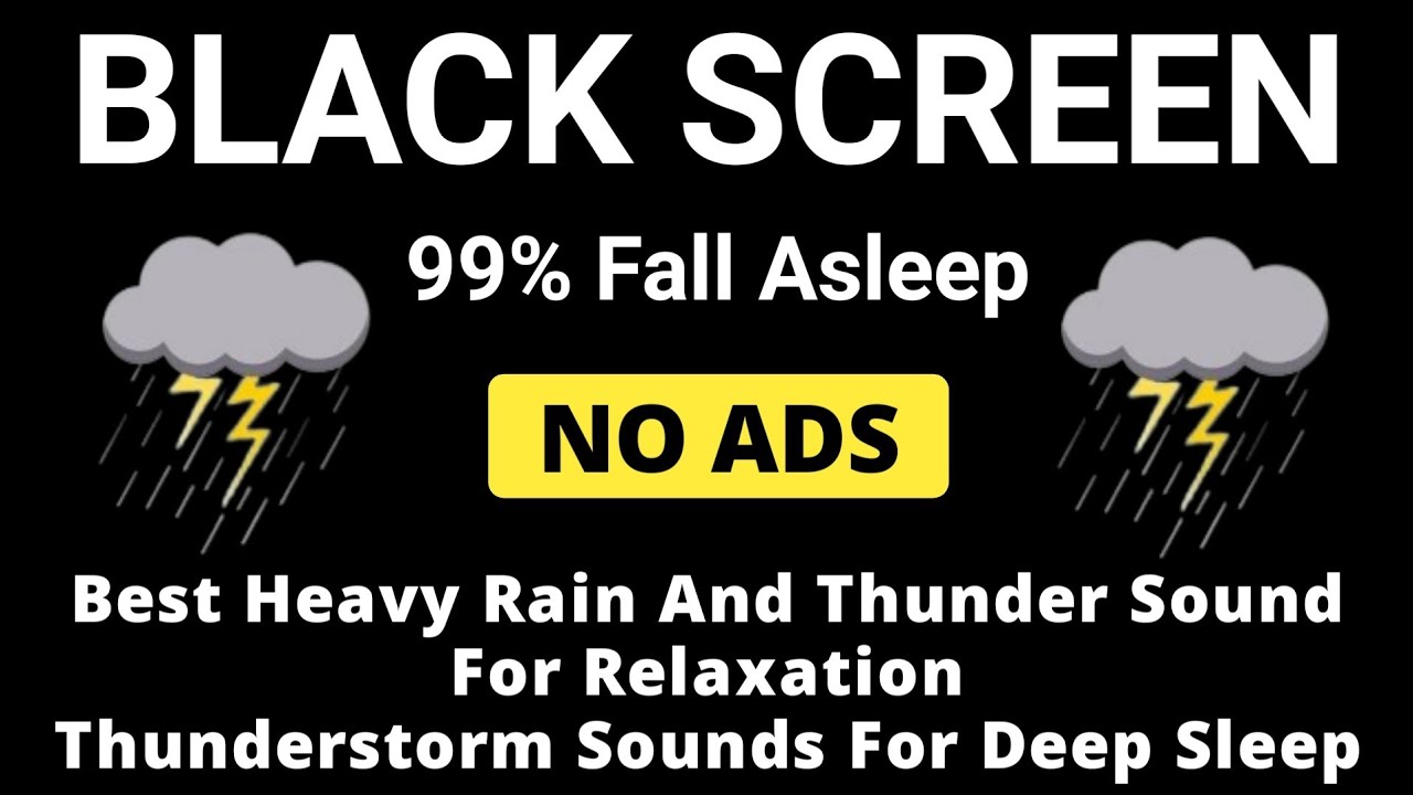 Deep Restorative Sleep With Calming Rain Sounds To Calm & Relax | BLACK SCREEN ASMR
