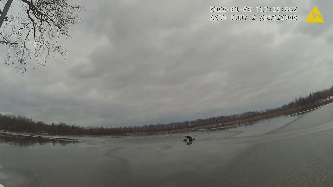 Heroic New York Police Officer Braves Icy Lake To Rescue Dog