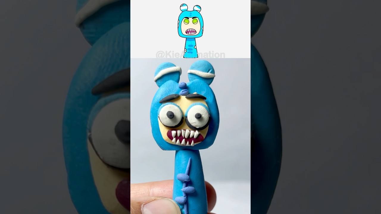 Making Sprunki OC Lulu from Oddbods #oddbods #incredibox #sprunki #clay #polymerclay #shortsart