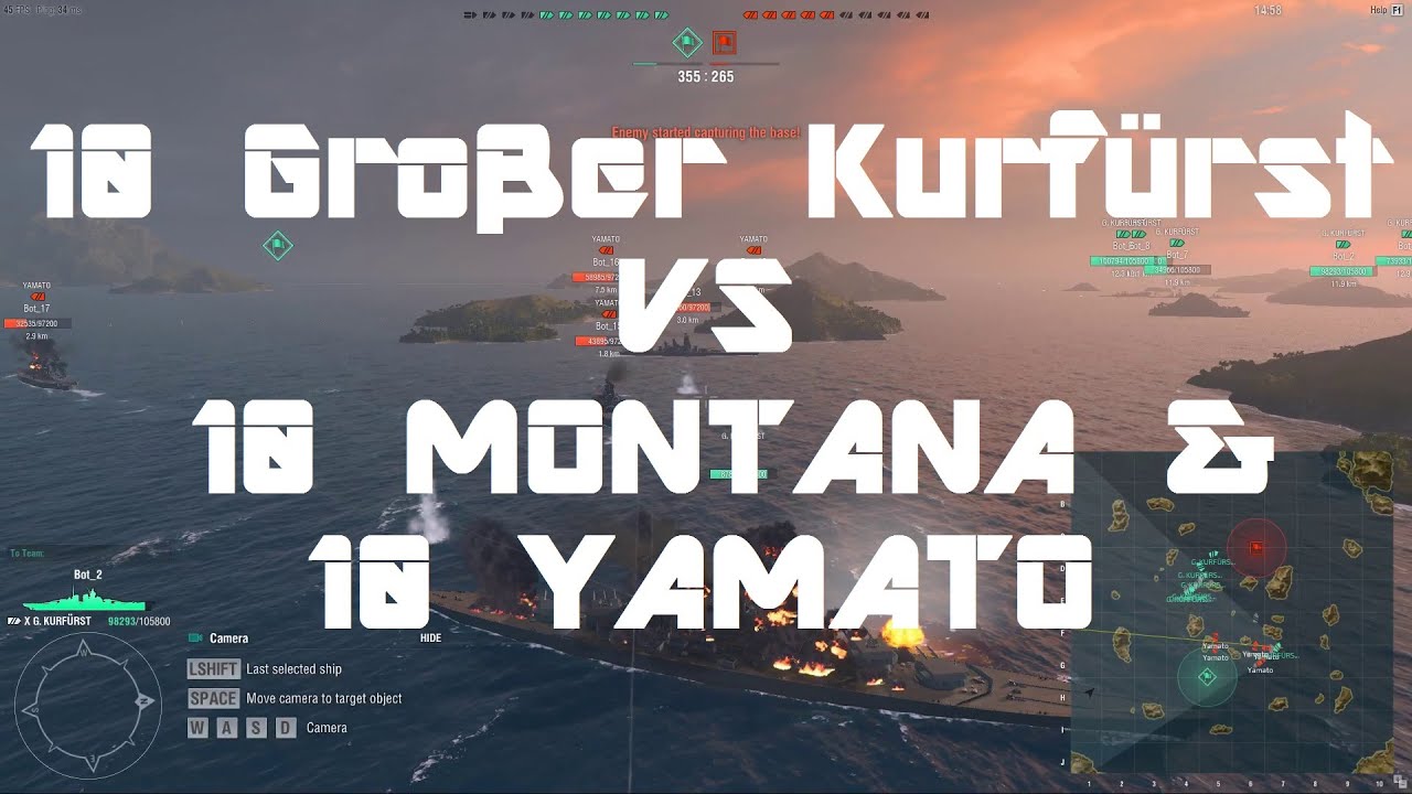 10 Grosser Kurfurst vs 10 Montana & 10 Yamato