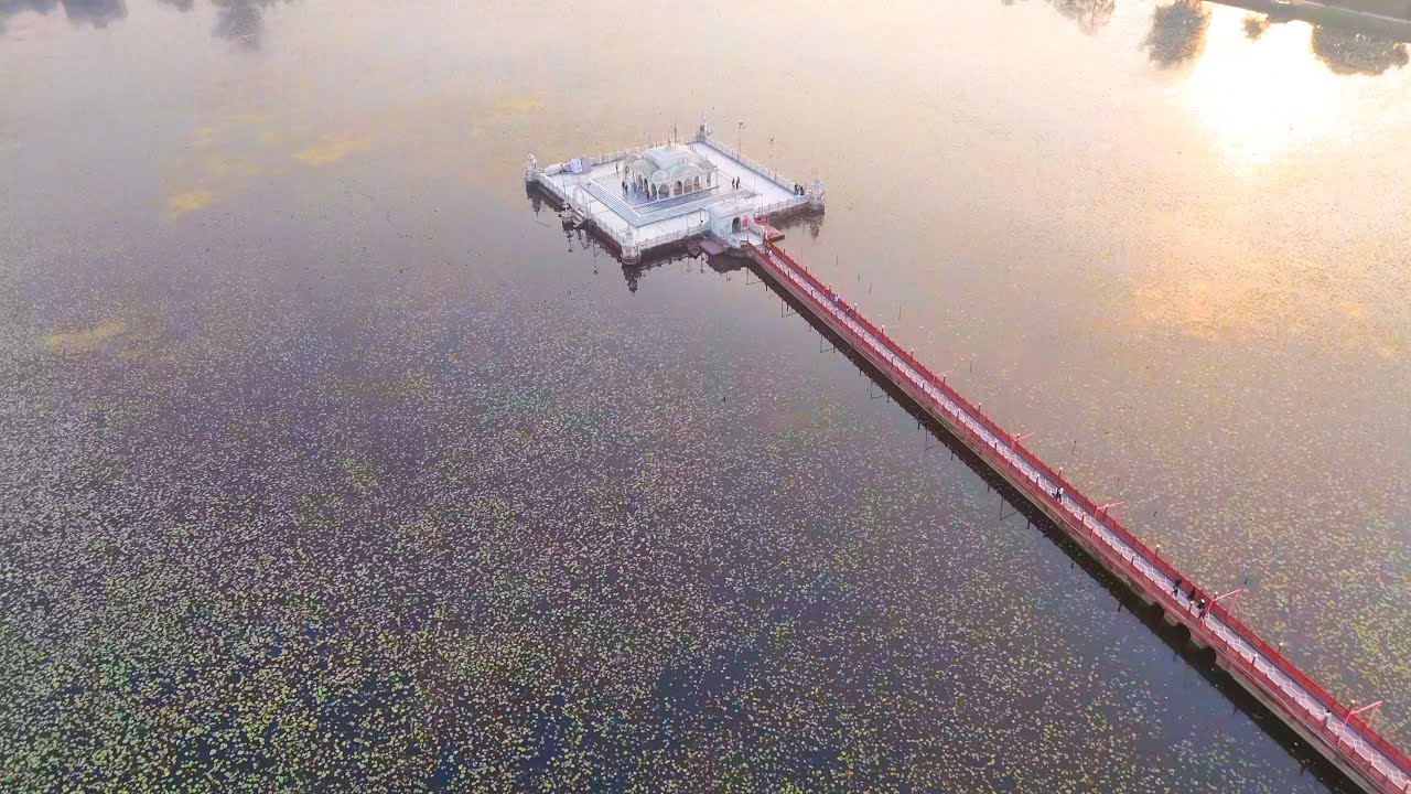 🌅 Jal Mandir, Pawapuri &ndash; Aerial View of Divine Serenity 🌅 | Bihar tourism |