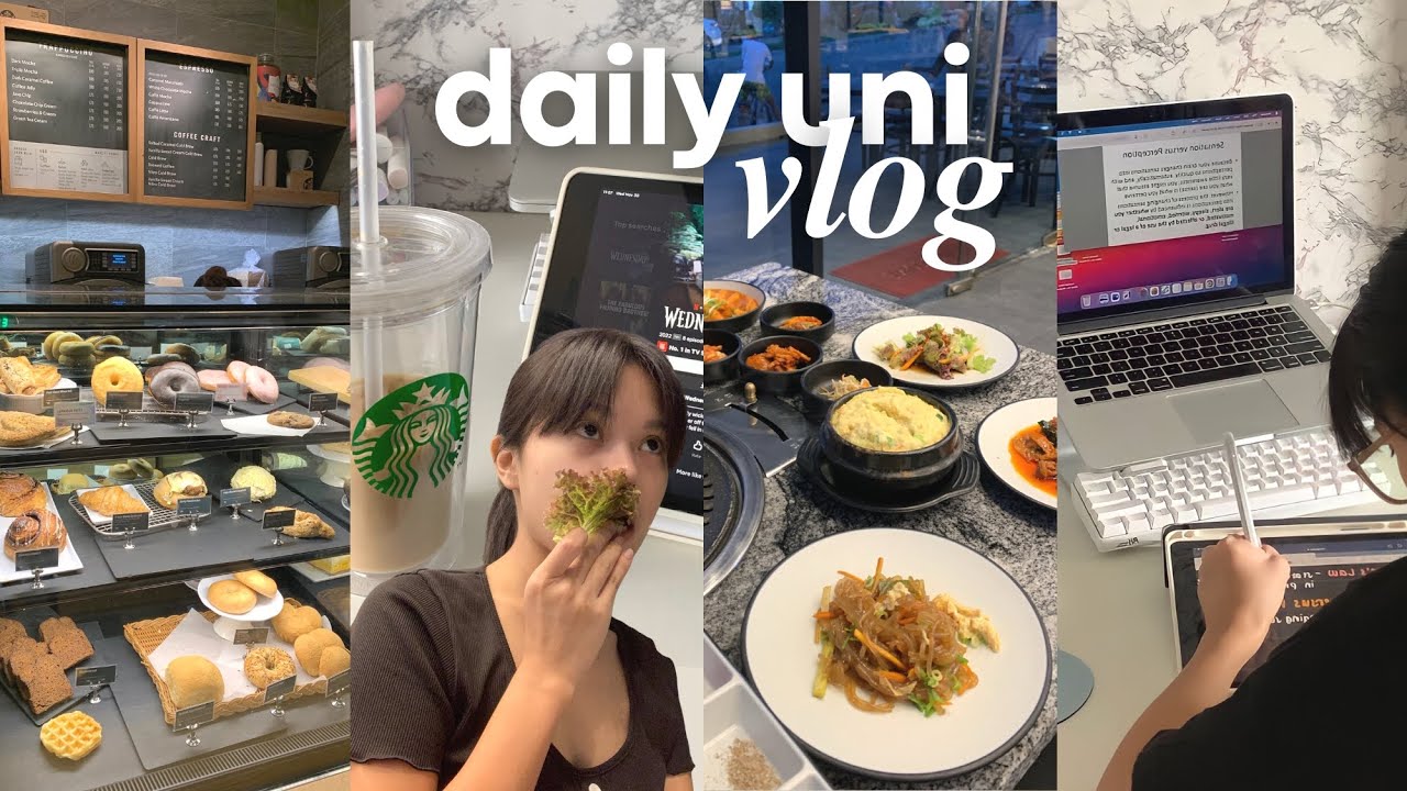 DAILY UNI VLOG 🍒 productive college days, coffee run, journal with me, self care