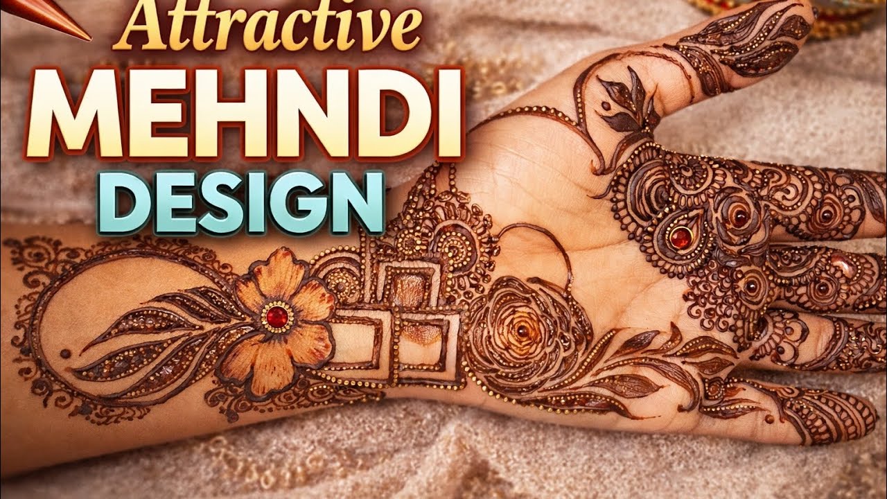 Attractive Easy Mehndi Design 😍 | Simple Bridal & Arabic Mehndi | New Mehndi Tutorial 2026