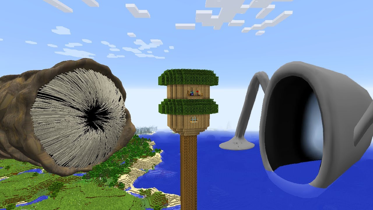 SURVIVING FROM DUNE SANDWORM AND SEA EATER in Minecraft - Gameplay