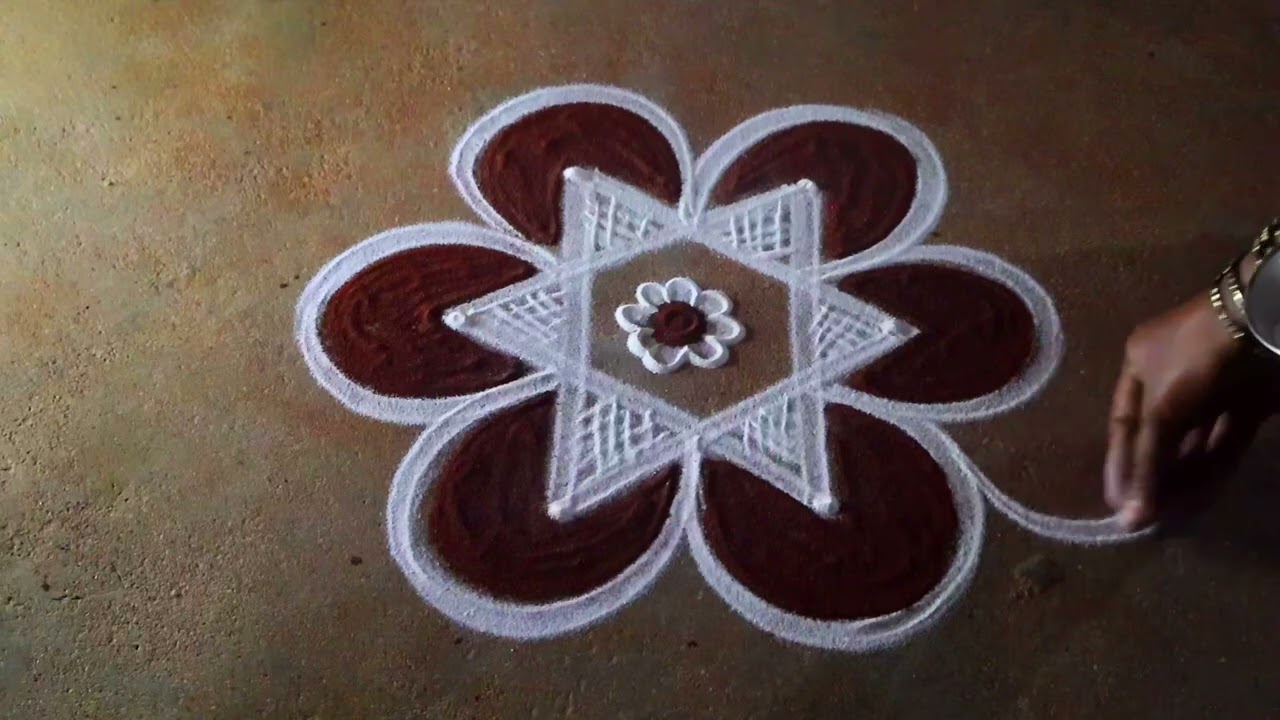 Aani madham simple kolam🌹3*2 Beautiful rangoli🌹Pandaga muggulu 🌹creative rangoli designs