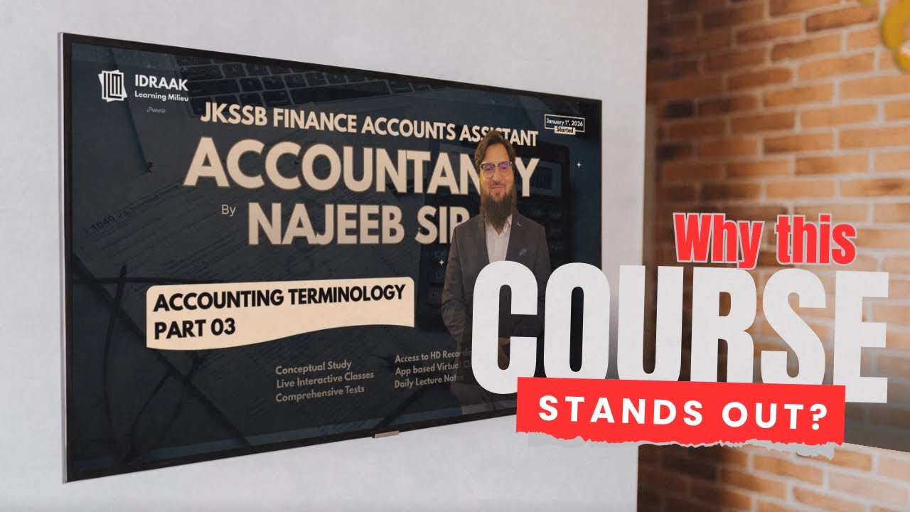 Why this Course Stands Out? | JKSSB FAA ACCOUNTANCY & STATISTICS by NAJEEB SIR