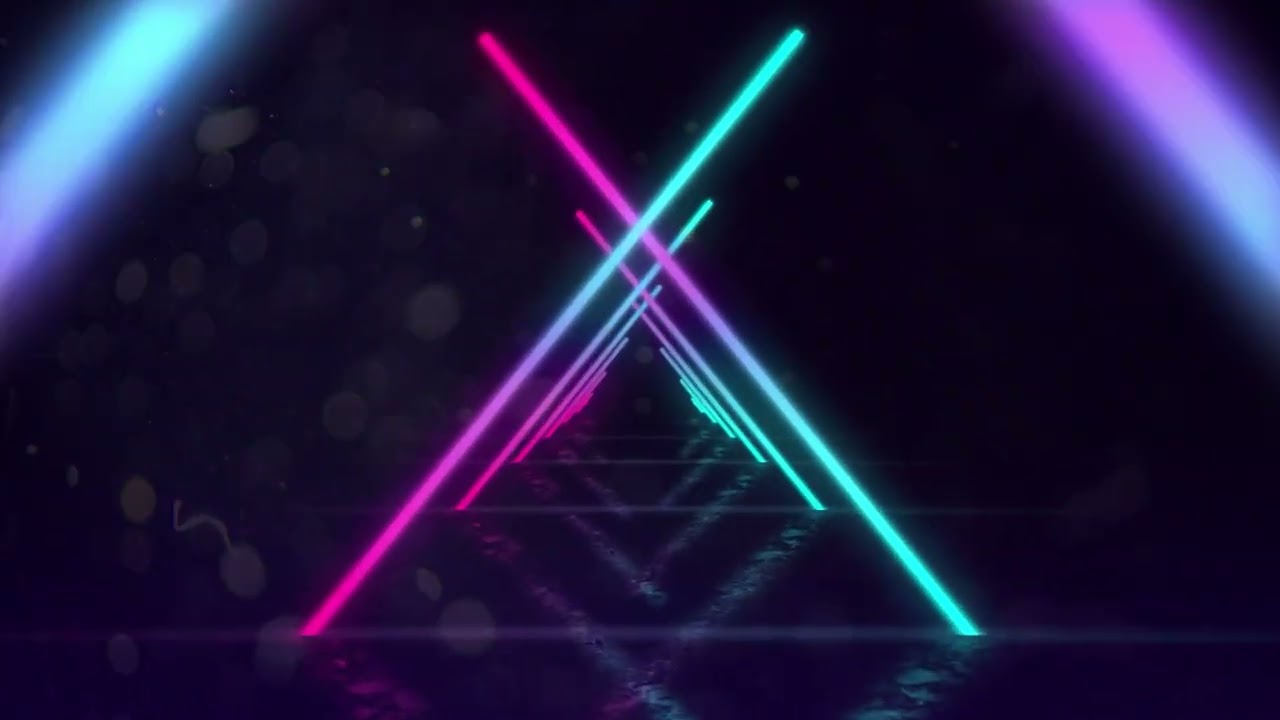 80s Synthwave Light Tunnel (1 Hr, No Audio) | Futuristic Neon Geometry