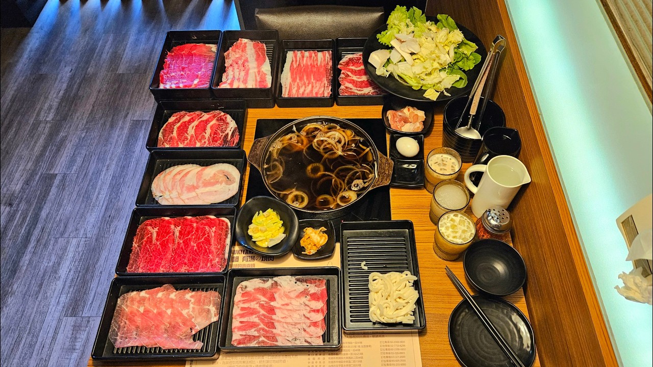 Eating the Best Sukiyaki with Unlimited Meat