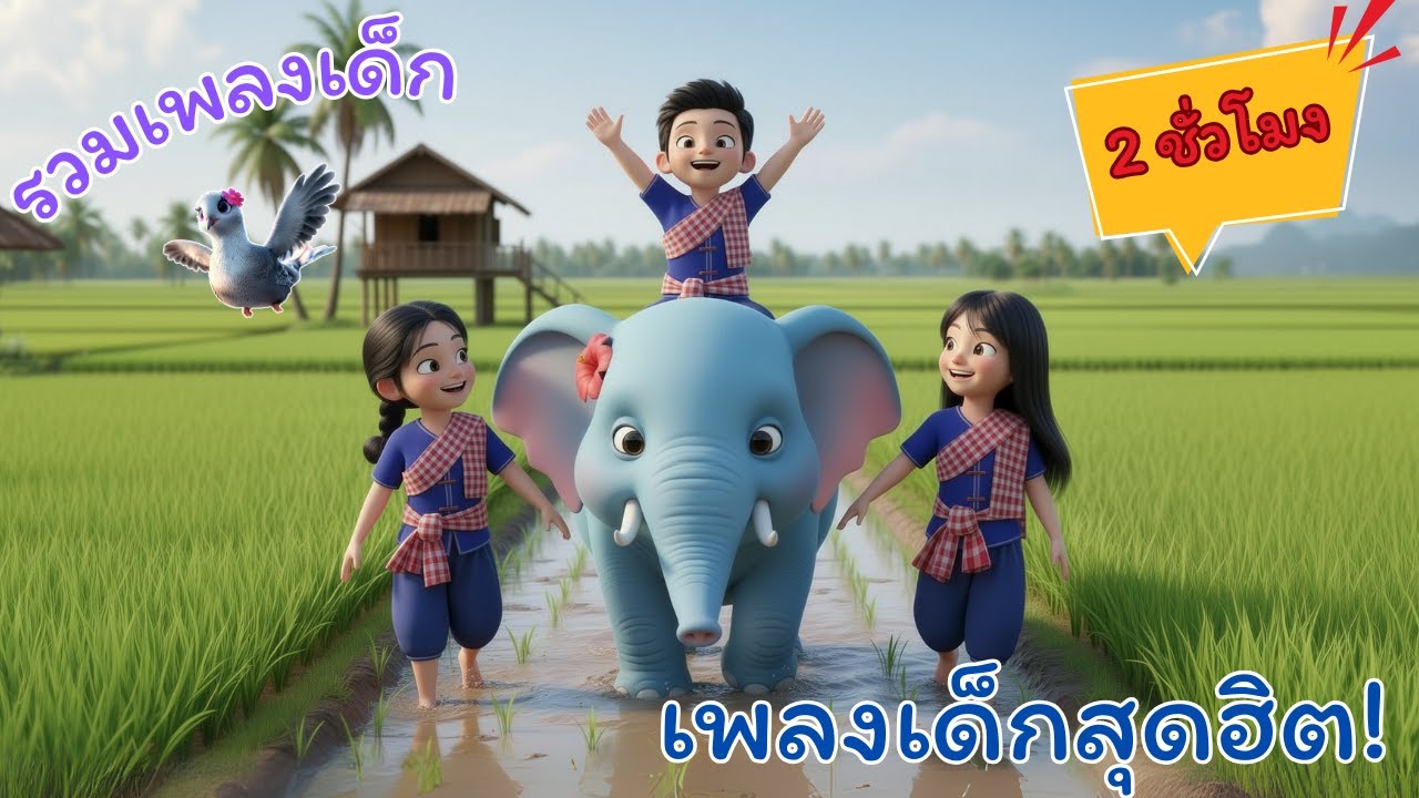 รวมเพลงเด็กทั้งหมดของหนูมาลี (2 ชั่วโมงเต็ม) | ก.ไก่, ช้าง, เป็ด | ฟังยาวๆ การ์ตูน 3D