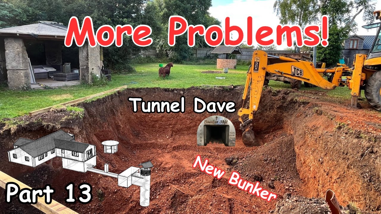 Digging New underground bunker with Jcb 3cx great escape Tunnel Dave