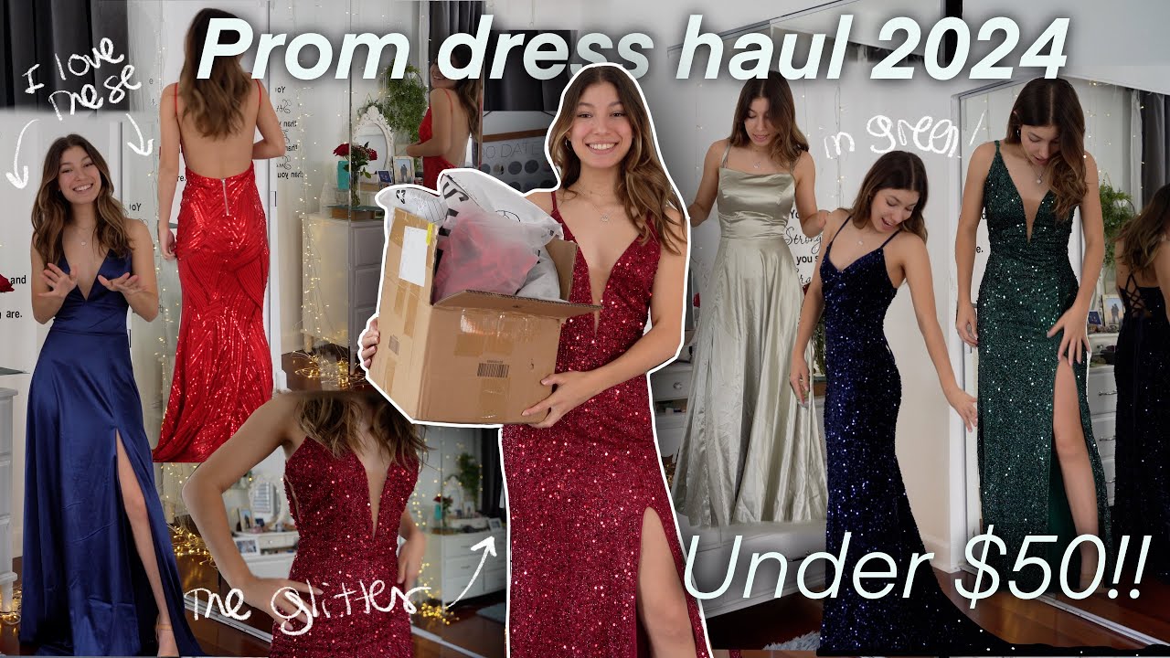 Under $50 Shein PROM DRESS Haul *Prom 2024*