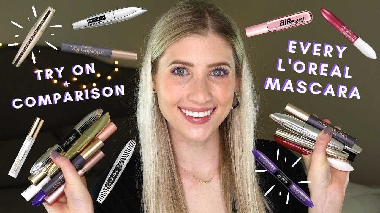EVERY L'Oreal MASCARA // Testing ALL 15 L'OREAL Mascaras
