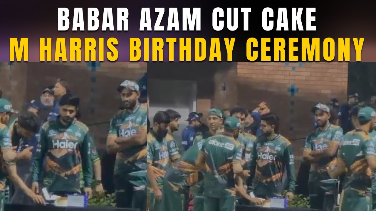 Babar Azam Cutting the Cake | Peshwa Zalmi Celebrated Harris Birthday | PSL 11