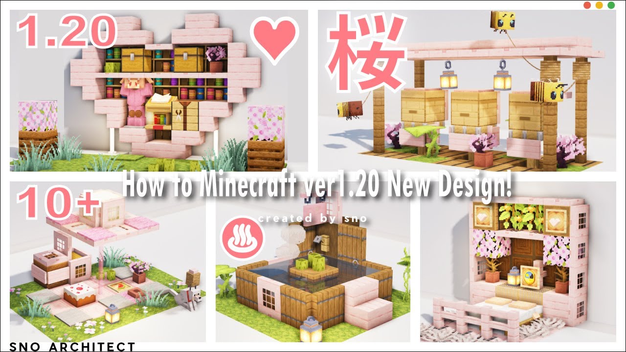 【マイクラ】誰も知らない桜ブロックを使った可愛い建築アイデア🌸１０選