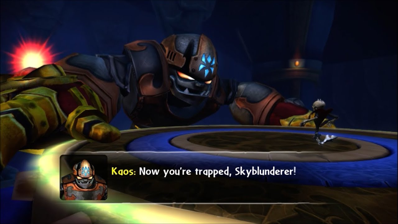 Skylanders Giants Kaos Boss Battle with Ghost Roaster