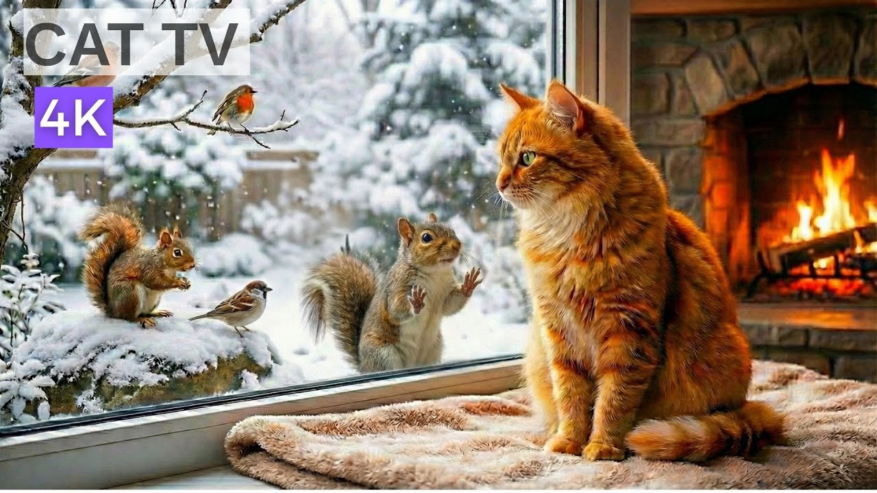 Cat TV 4K 🌳 All Seasons Nature: Birds, Squirrels & Wildlife