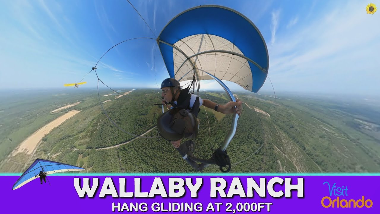 Experience Hang Gliding at 2,000ft above Orlando, Florida in stunning 4K 360 | Wallaby Ranch