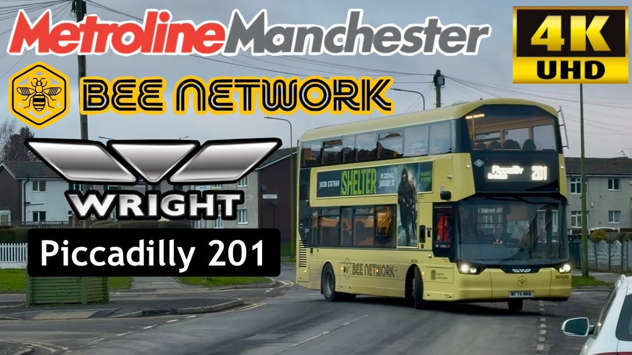 [Metroline Manchester Bus Bee Network: 201 Hattersley to Piccadilly, Godley, Hyde, Denton & Ardwick]