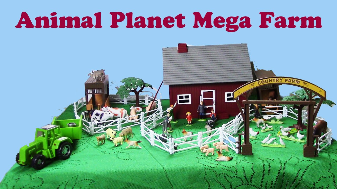 Animal Planet Mega Farm - 85 Piece Farm with Barn, Animals, Tractor and Lots of Animals