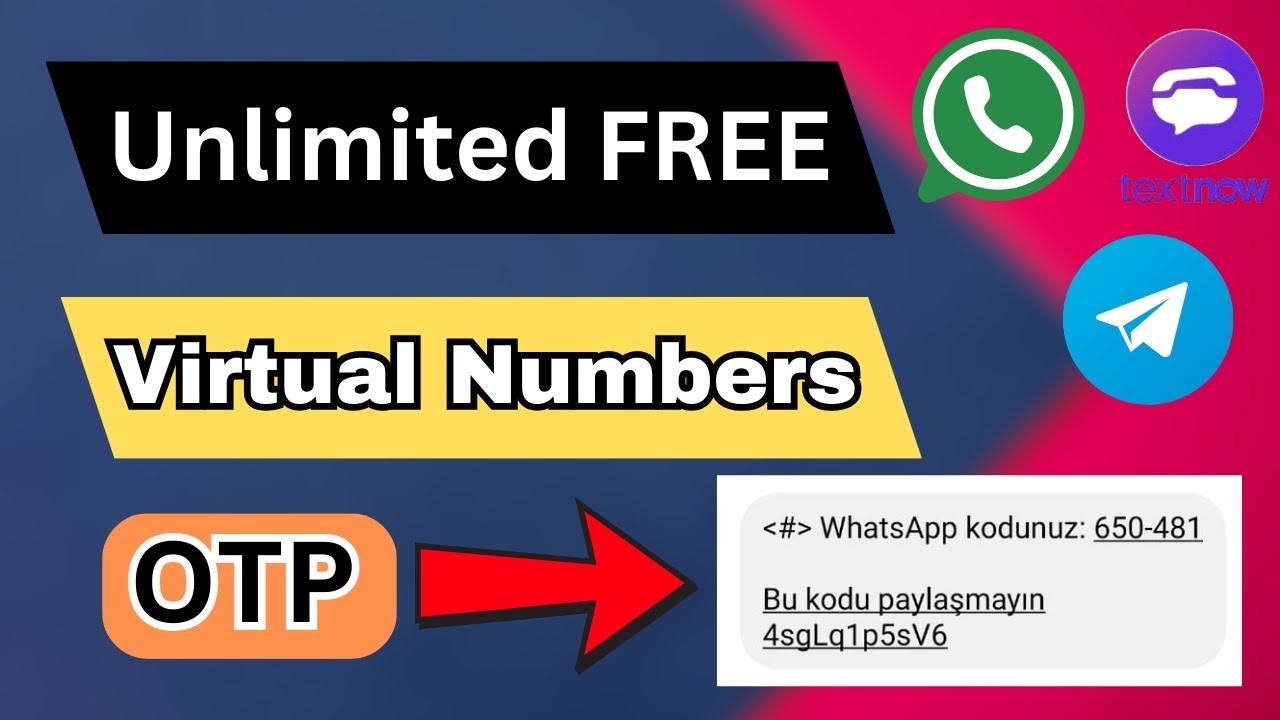 ✅Get Free Virtual Numbers for WhatsApp with TextNow!