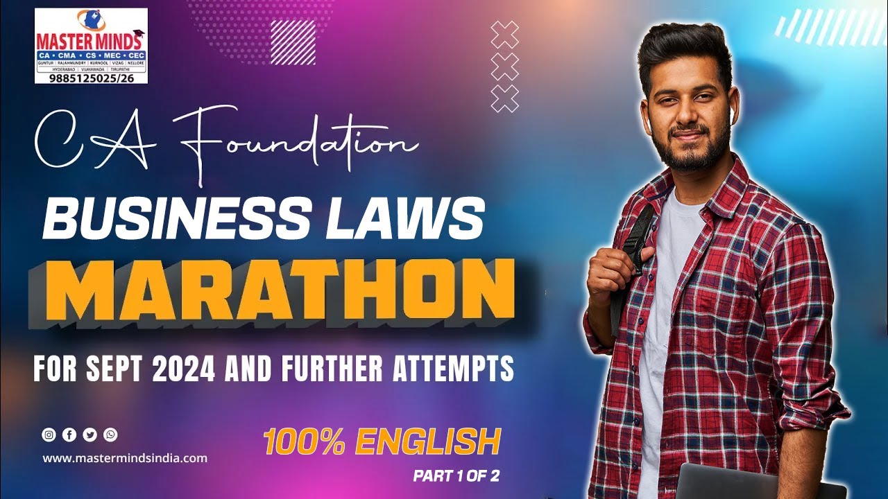 CA Foundation | Business Laws | Marathon Revision Class | Part 1/2 | P1788