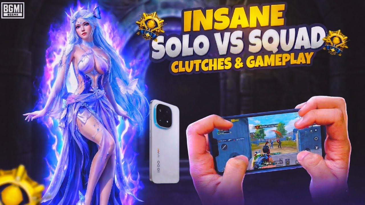 The Aggressive Style: 1v4 GOD LEVEL CLUTCHES! 🥵 BGMI Solo vs Squad Gameplay on iQOO 15