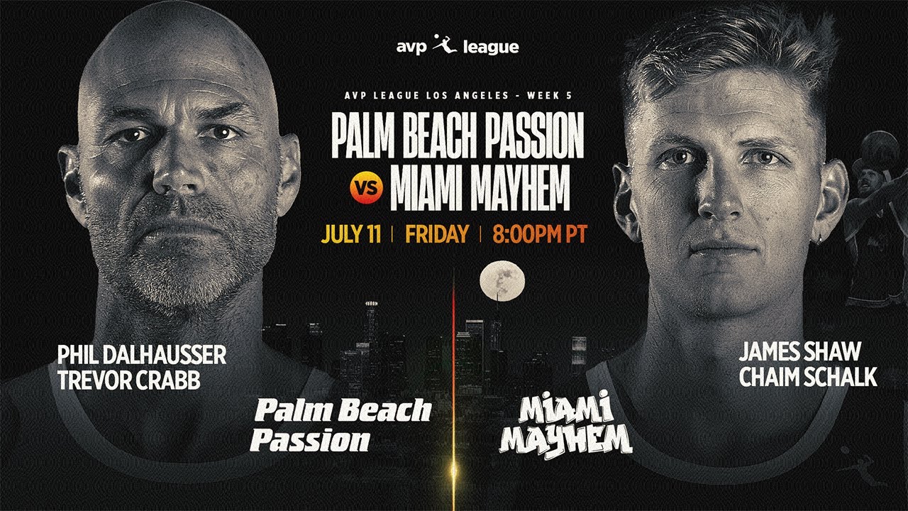 AVP LEAGUE WEEK 5 - LOS ANGELES, CA | Men &ndash; Palm Beach Passion v Miami Mayhem