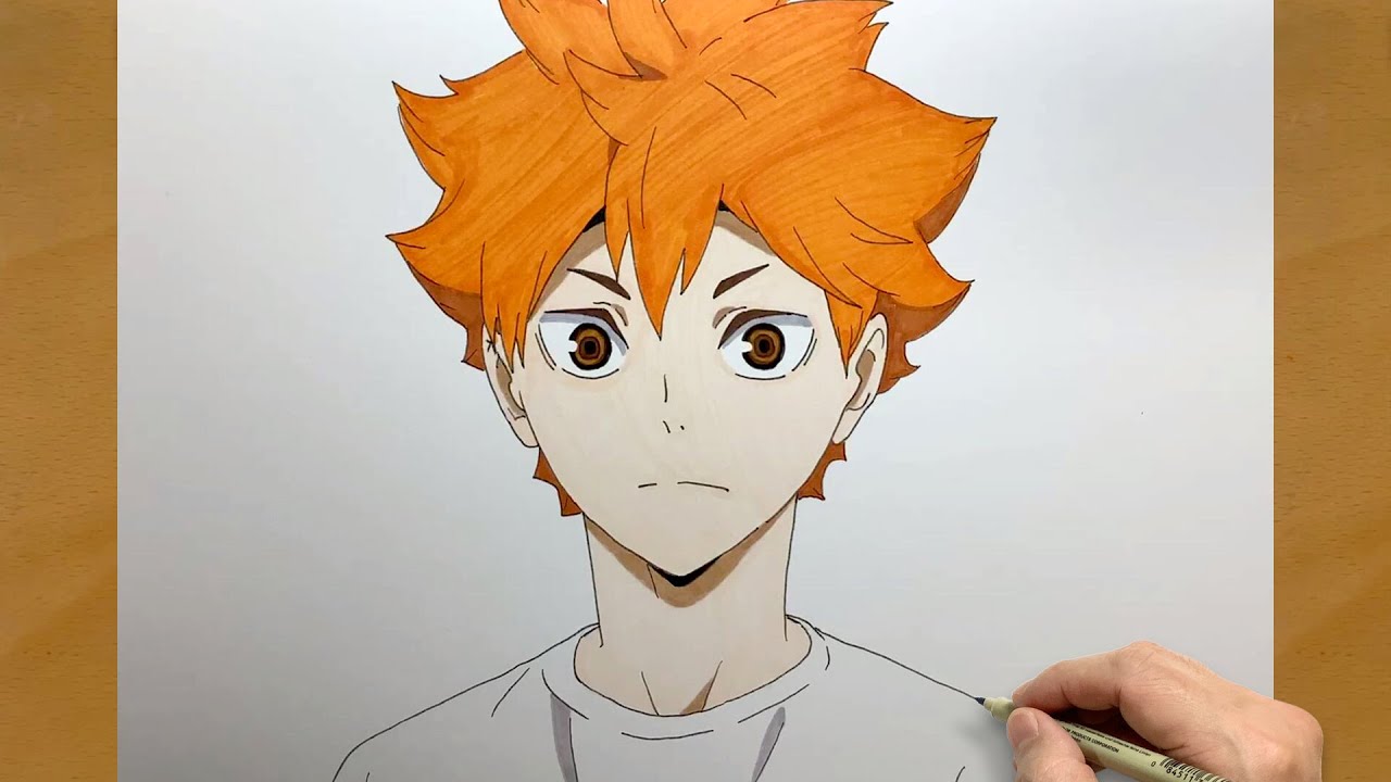 How to Draw Hinata Shouyou from haikyuu | step by step | Draw anime | Anime Drawing | Shoyo