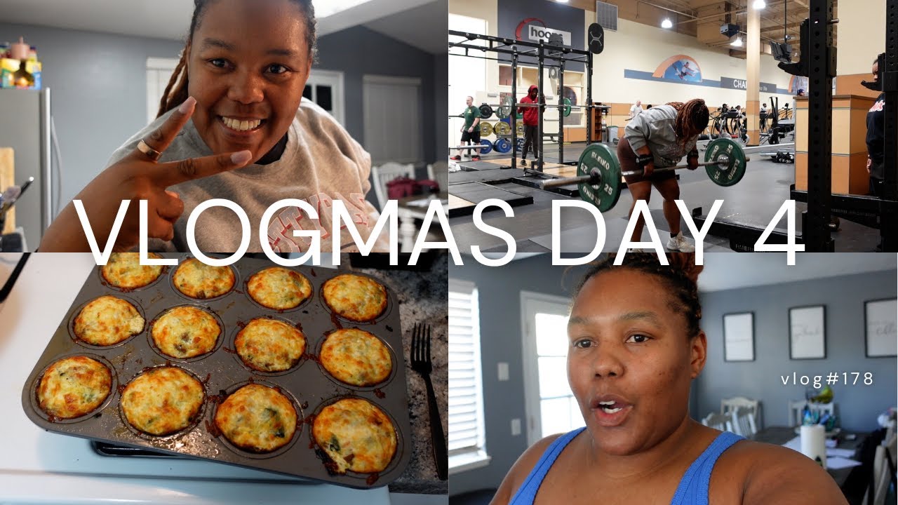 Vlogmas Day 4: A Start to the Week+ Meal Prep+ Workout