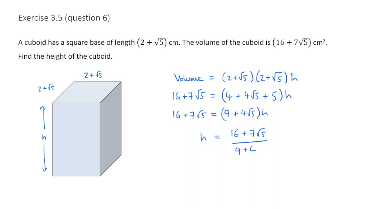 Exercise 3.5 (question 6)