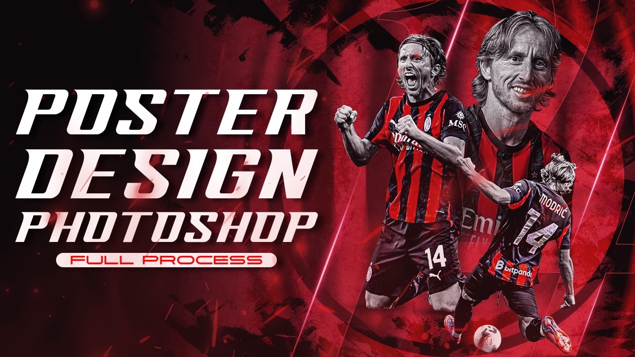 Tutorial Photoshop: Diseño Flyer Luka Modrić (Estilo Grunge) + PSD
