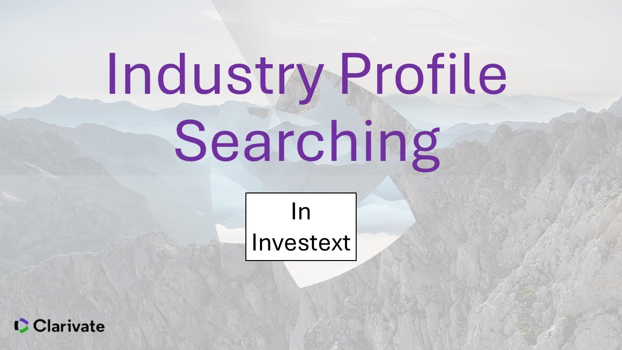 Industry Profile Searching in Investext