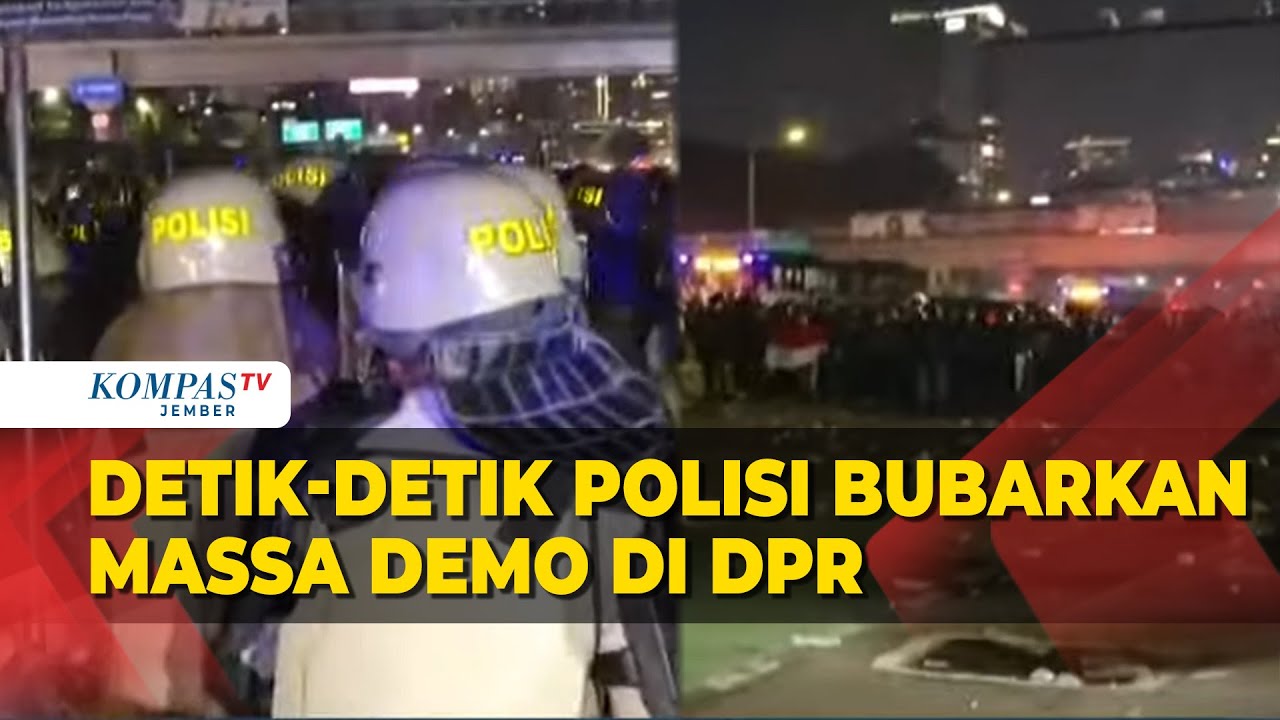 Detik-Detik Polisi Bubarkan Demo Tolak Revisi UU TNI di Depan DPR!