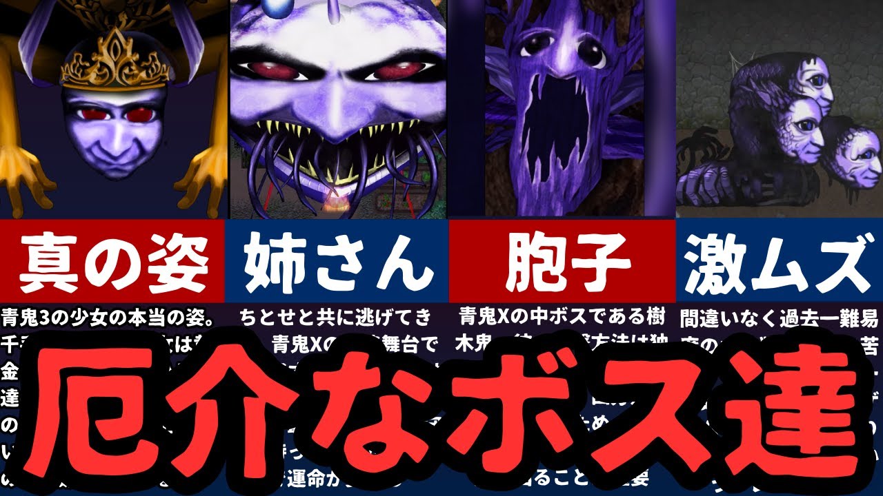 【青鬼】数々のプレーヤーを苦しめたボス達。青鬼ボス戦解説