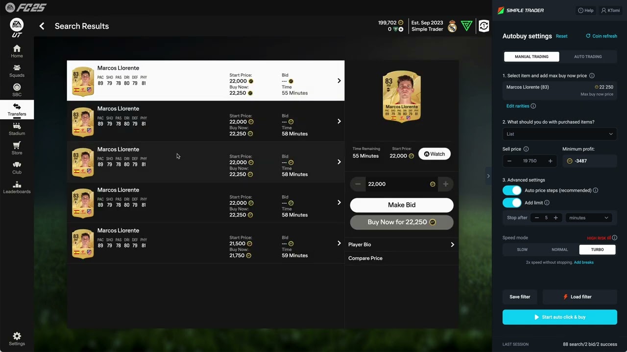 EA FC 26 FUT Sniping Bot Chemistry Style Trading: How to Set The Sniping Filters?