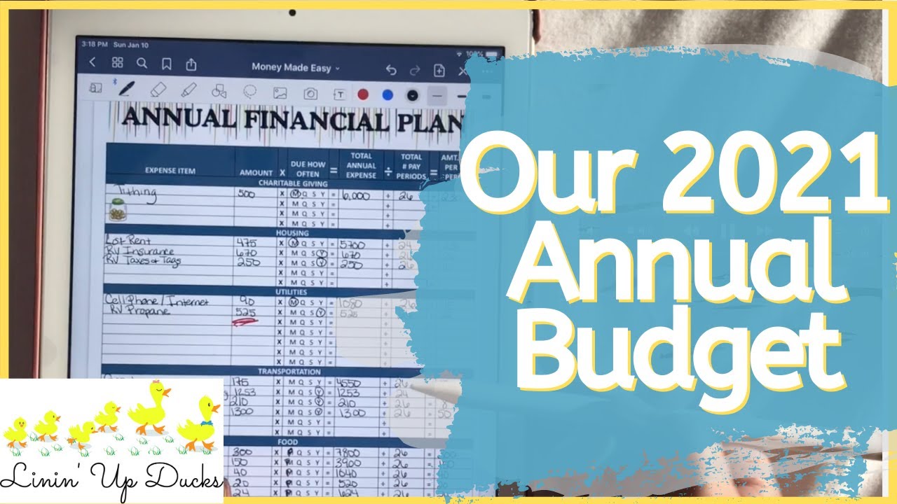 Once a Year Budgeting!!!  | How To Budget Your Year | Linin Up Ducks
