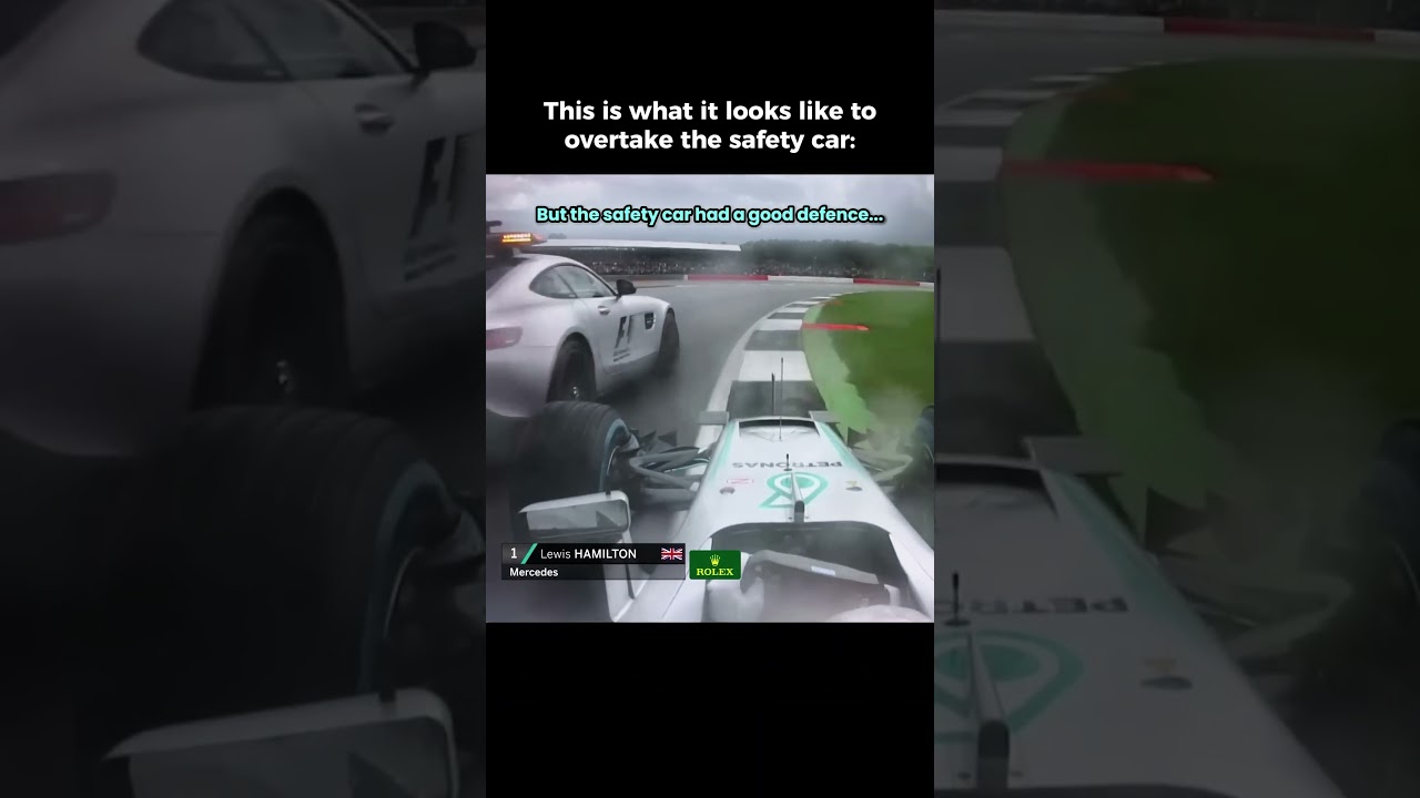 Lewis Hamilton overtakes the safety car in Formula 1 ! #lewishamilton #f1 #racing