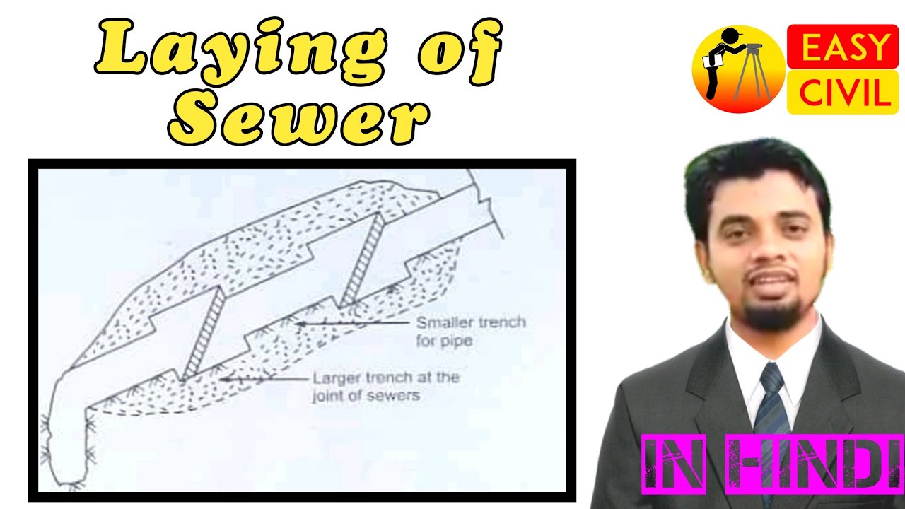 Laying of Sewer IN HINDI by EASY CIVIL
