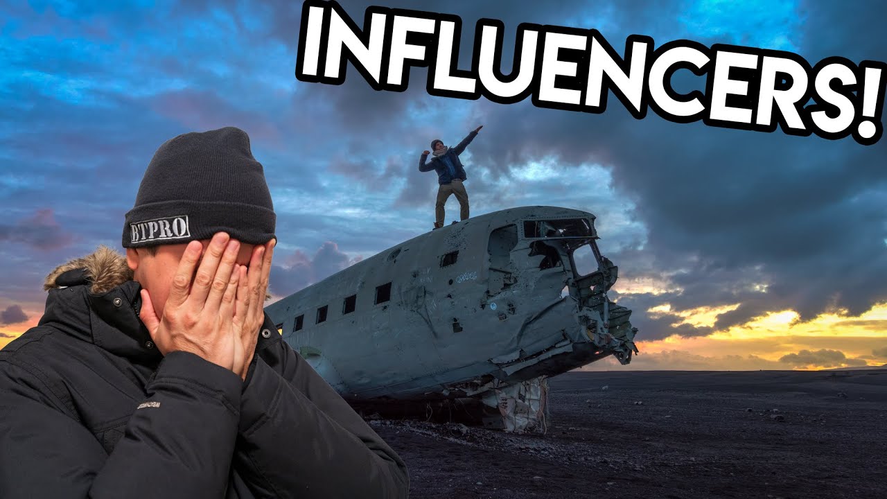 What it's REALLY LIKE Taking a Selfie at DC3 Plane Wreck in Iceland!