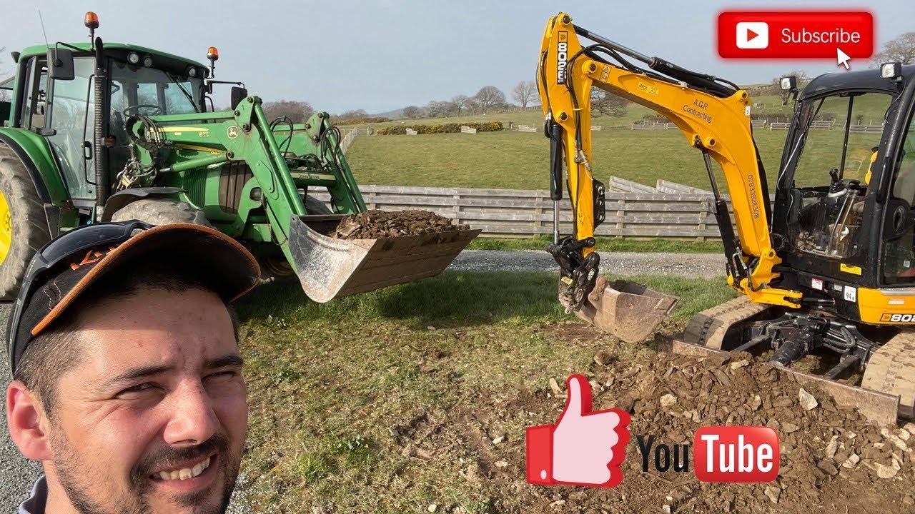 Little ride in a John Deere 6320 & Loading with the JCB 8026