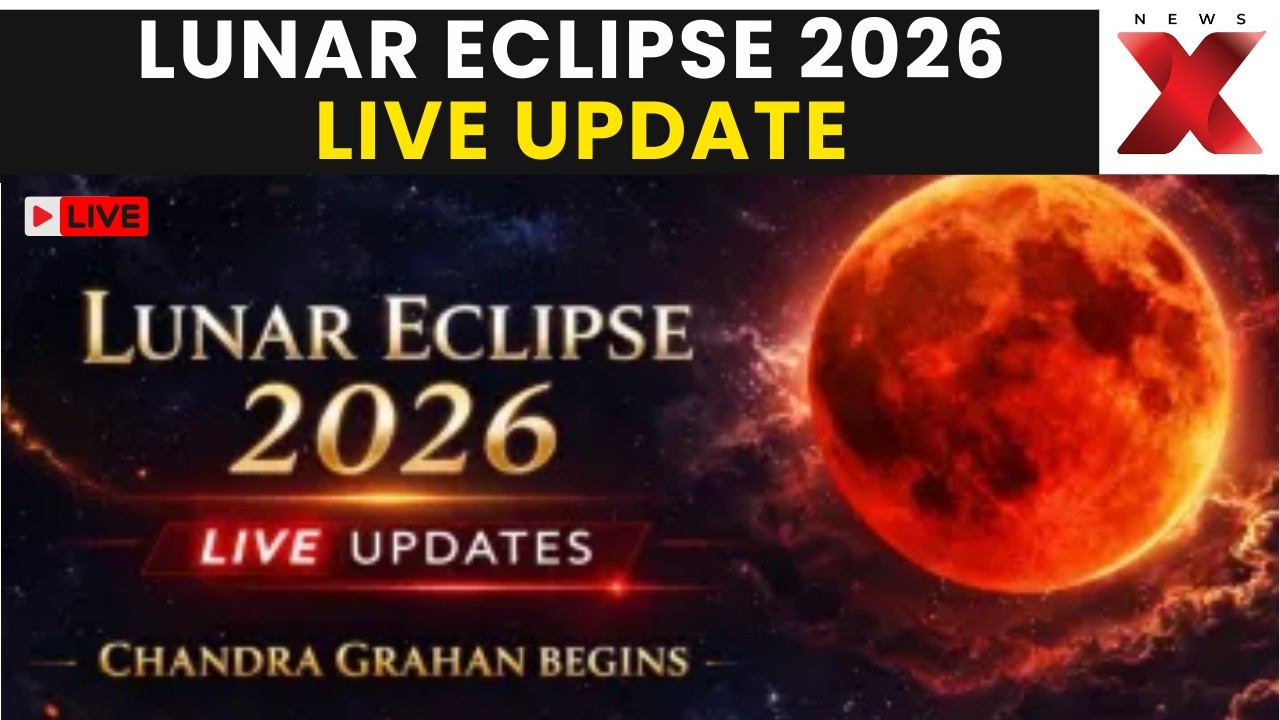 Total lunar eclipse 2026 LIVE | Chandra Grahan date, sutak kaal, city wise timings in India