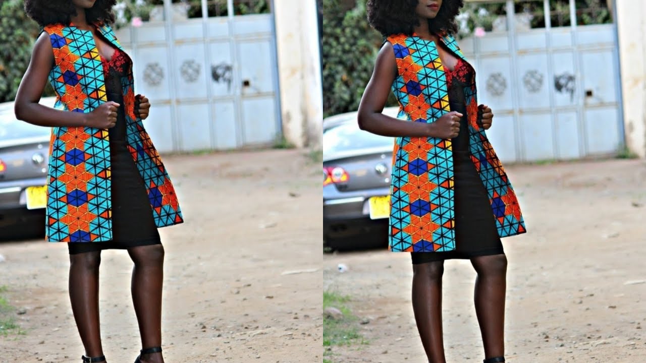 Sleeveless Ankara Jacket